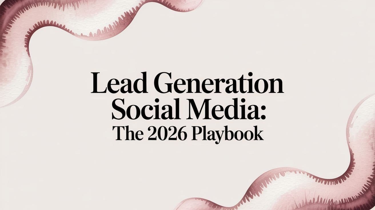 Lead Generation Social Media: The 2026 Playbook