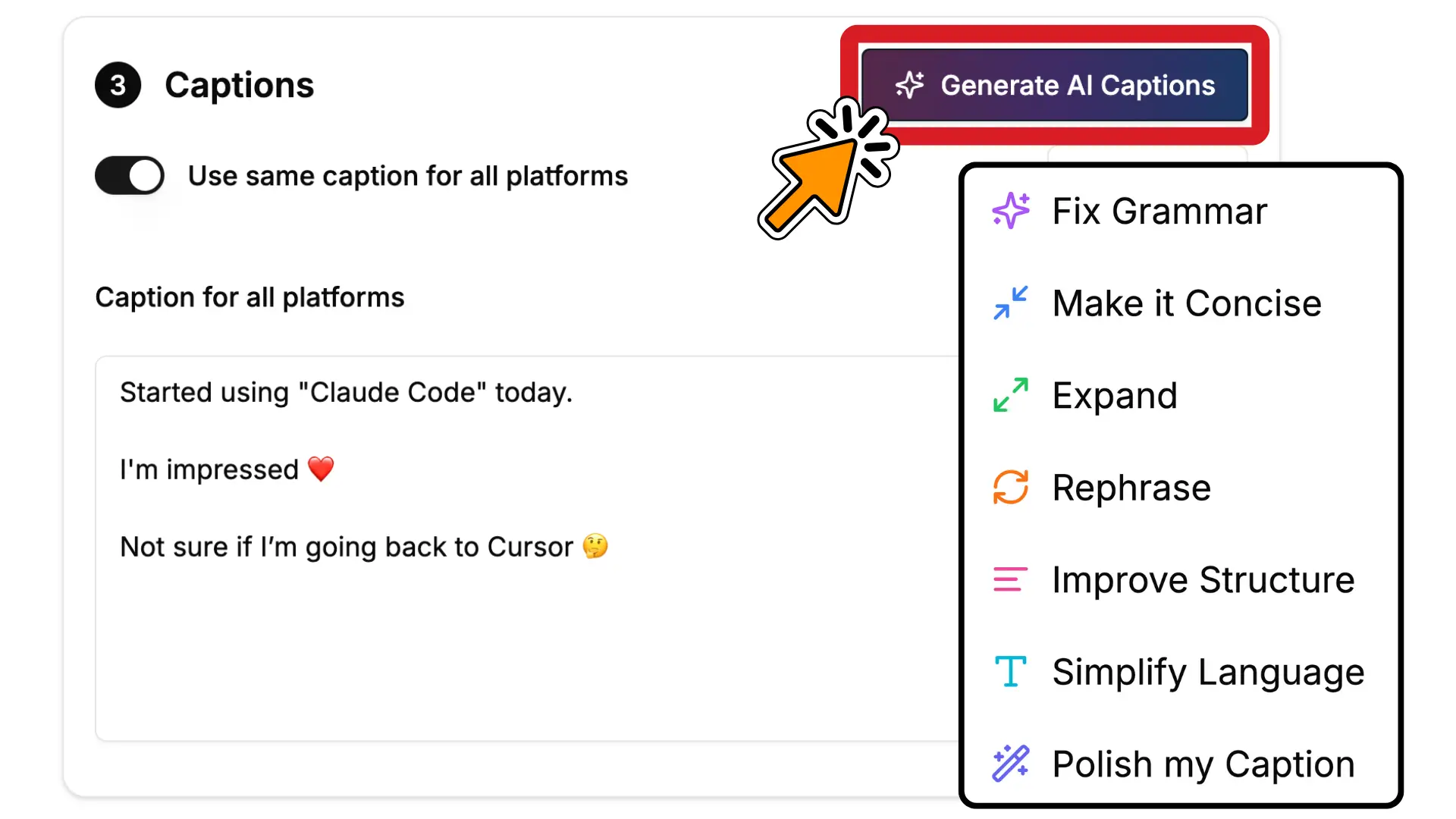 AI Caption Assistant Demo